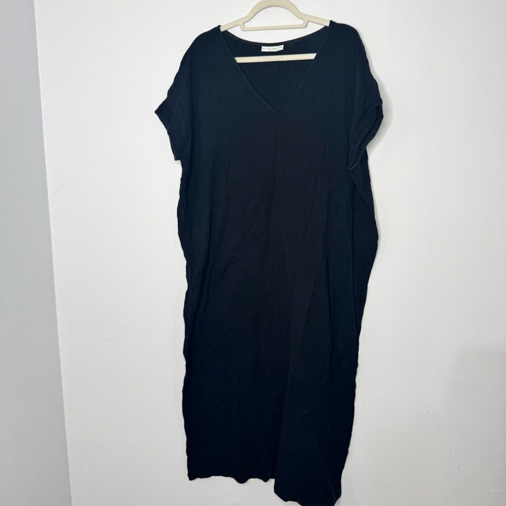 Bryn Walker black linen midi dress size XS